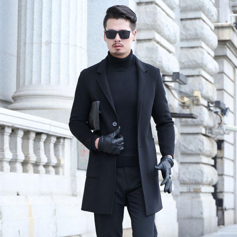 men's double cloth cashmere coat male qiu dong han edition cultivate morality long dust coat in the men's 2020, Black
men's double cloth cashmere coat male qiu dong han edition cultivate morality long dust coat in the men's 2020, Black