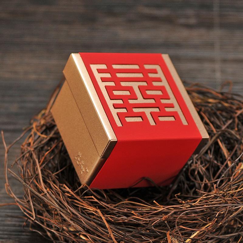 Chinese Wedding Candy Box Hollow Candy Box Red Chinese Style Gift Packaging Gift