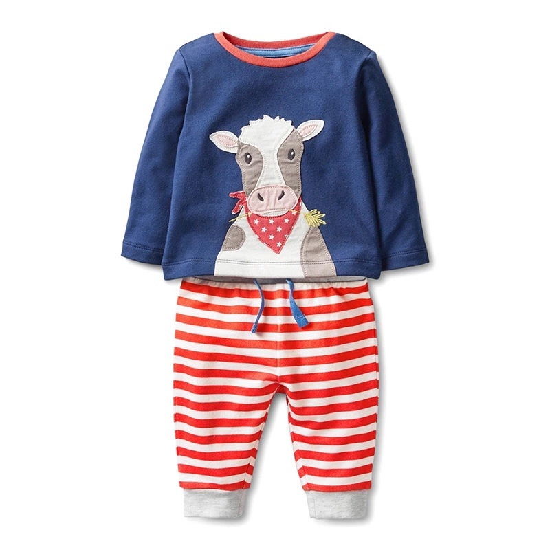 Little maven 2-7Years Autumn Cow Cotton Kids Toddler Boys Clothing Sets Children's Fall Boutique Outfits Kits Clothes For BoysX1019