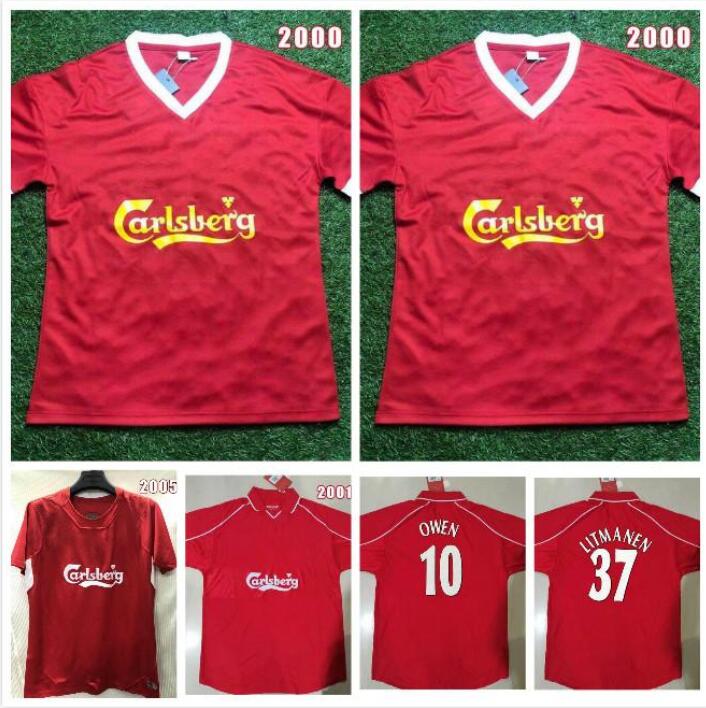 LVP Retro Soccer Jersey 00 01 02 2005 #17 Gerrard #10 OWEN FOWLER 9 SMICER 7 Maillot HESKEY Keane classic vintage Football Shirts, Black;yellow
LVP Retro Soccer Jersey 00 01 02 2005 #17 Gerrard #10 OWEN FOWLER 9 SMICER 7 Maillot HESKEY Keane classic vintage Football Shirts, Black;yellow