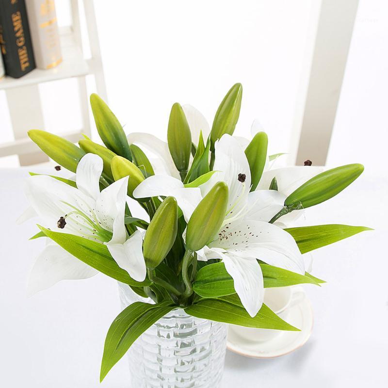 3-head Artificial Lily Flower Bouquet Wedding Simulation Flower Bouquet Home Office Floral Decor, White1, Beige
3-head Artificial Lily Flower Bouquet Wedding Simulation Flower Bouquet Home Office Floral Decor, White1, Beige