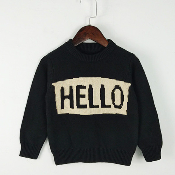 Children Fashion Sweater Spring Autumn Casual Long Sleeve Crew Neck Pullover Boys Girls Baby Unisex Letter Printed Tops New Kids Clothing, Black
Children Fashion Sweater Spring Autumn Casual Long Sleeve Crew Neck Pullover Boys Girls Baby Unisex Letter Printed Tops New Kids Clothing, Black