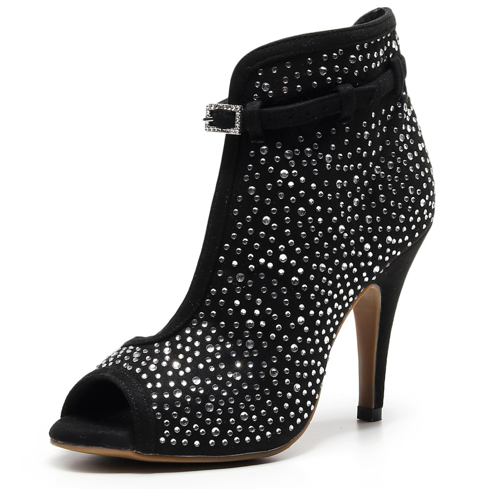 Jazz Ballroom Latino Billurban Elegant Chinese Tap High Women's Dance Shoes Rinestone Outdoor Boots Qvku, Two inches heel. 
Jazz Ballroom Latino Billurban Elegant Chinese Tap High Women's Dance Shoes Rinestone Outdoor Boots Qvku, Two inches heel.