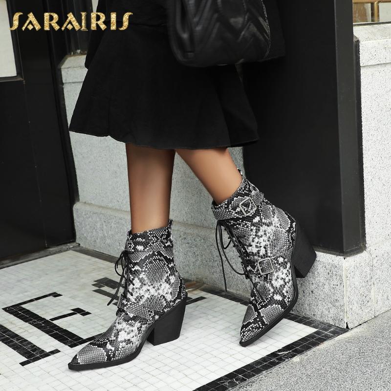 Sarairis New Fashion 2020 Pointed Toe Warm Winter Boots Woman Shoes Lace Up High Heels Buckle Decoration Ankle Boots Female, Black
Sarairis New Fashion 2020 Pointed Toe Warm Winter Boots Woman Shoes Lace Up High Heels Buckle Decoration Ankle Boots Female, Black