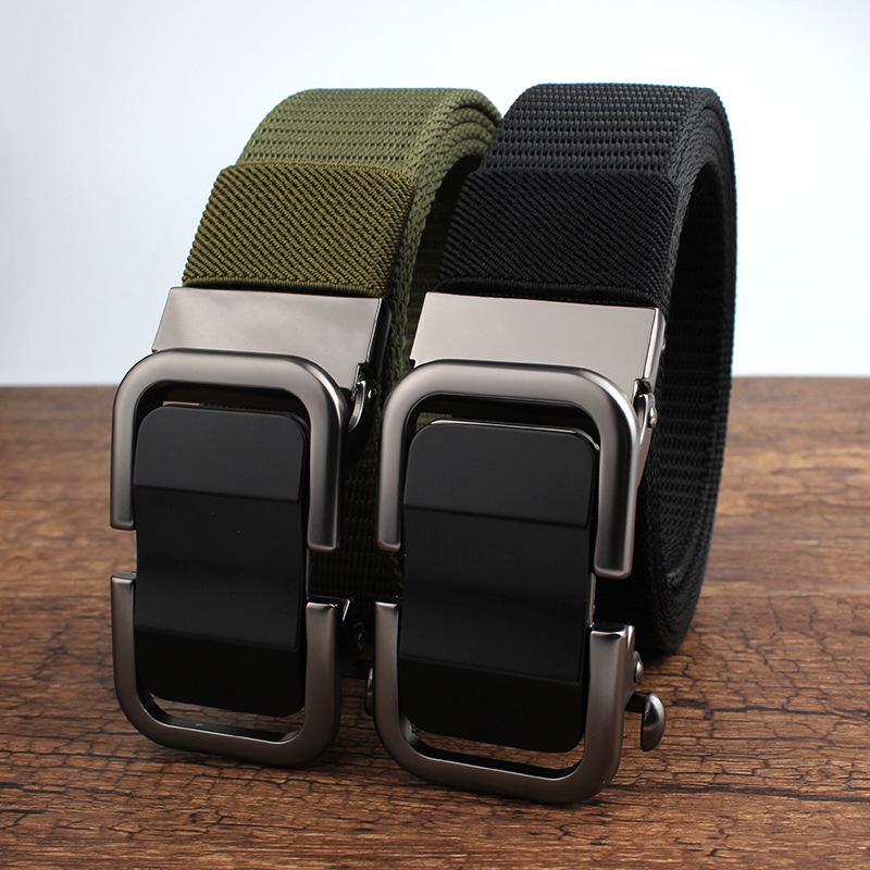 Belts Automatic Men's Leather Belt Toothless Alloy Buckle Nylon Woven Outdoor Tactics Casual Canvas Army Hunting, Black;brown
Belts Automatic Men's Leather Belt Toothless Alloy Buckle Nylon Woven Outdoor Tactics Casual Canvas Army Hunting, Black;brown