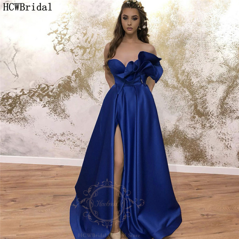 New Design Royal Blue Sexy Prom Dresses High Slit Sweetheart Pleat Satin Long Formal Evening Gowns Plus Size Graduation Dress, Purple
New Design Royal Blue Sexy Prom Dresses High Slit Sweetheart Pleat Satin Long Formal Evening Gowns Plus Size Graduation Dress, Purple