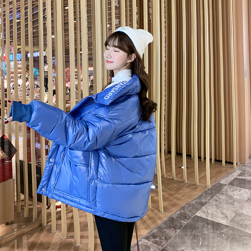 Glossy female Korean version of the loose winter ins light bread down cotton coat 201019