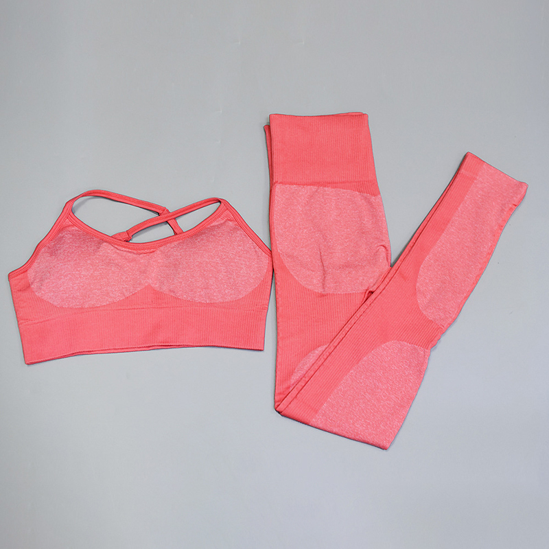 womens compression gym set women workout clothes seamless yoga 2 piece set fitness gym clothing for women activewear set Y200904