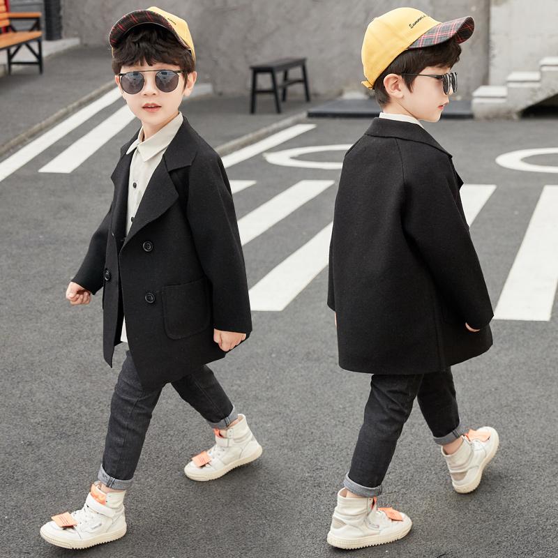 New Fashion Double-sided Pinion Coats Solid Turn-down Collar Children's Clothing for Boy 3-13 Years Old Kids Clothes 2 Colors, Black
New Fashion Double-sided Pinion Coats Solid Turn-down Collar Children's Clothing for Boy 3-13 Years Old Kids Clothes 2 Colors, Black