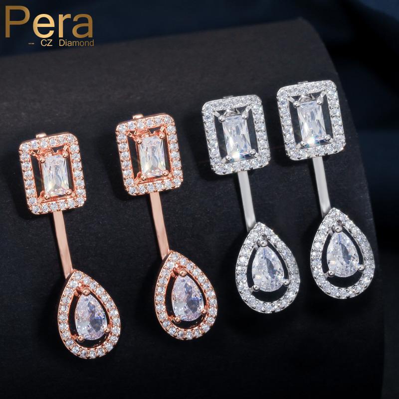 Pera High Quality Rose Gold and Silver Color Long Water Drop Cubic Zirconia Elegant Women Dangle Earrings for Jewelry Gift ER102
Pera High Quality Rose Gold and Silver Color Long Water Drop Cubic Zirconia Elegant Women Dangle Earrings for Jewelry Gift ER102