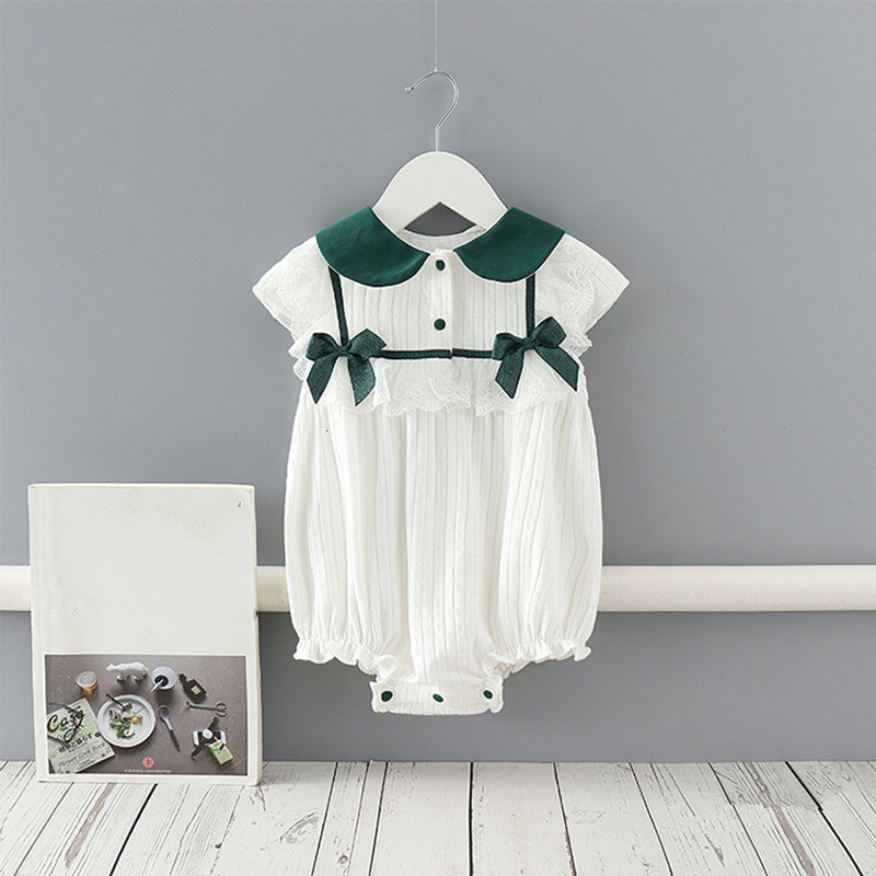 New Bodysuits for 0-24m Peter Pan Collar 2021 Summer Girls Jumpsuits One-piece 100% Cotton Newborn Baby Girl Clothes 8y0q, White 
New Bodysuits for 0-24m Peter Pan Collar 2021 Summer Girls Jumpsuits One-piece 100% Cotton Newborn Baby Girl Clothes 8y0q, White