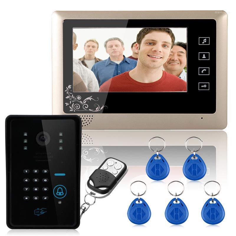 Free Shipping Wired 7" Video Door Phone Intercom System 1 RFID Keypad Code Doorbell Camera 1 Monitor 1000TVL Wireless unlocks1
Free Shipping Wired 7" Video Door Phone Intercom System 1 RFID Keypad Code Doorbell Camera 1 Monitor 1000TVL Wireless unlocks1