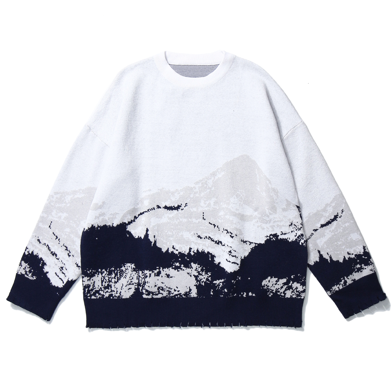 2021 New Snow Mountain Knitted Harajuku Clothing Hip Hop Pullover Men Streetwear Sweater Oversized Winter 2btm, White
2021 New Snow Mountain Knitted Harajuku Clothing Hip Hop Pullover Men Streetwear Sweater Oversized Winter 2btm, White