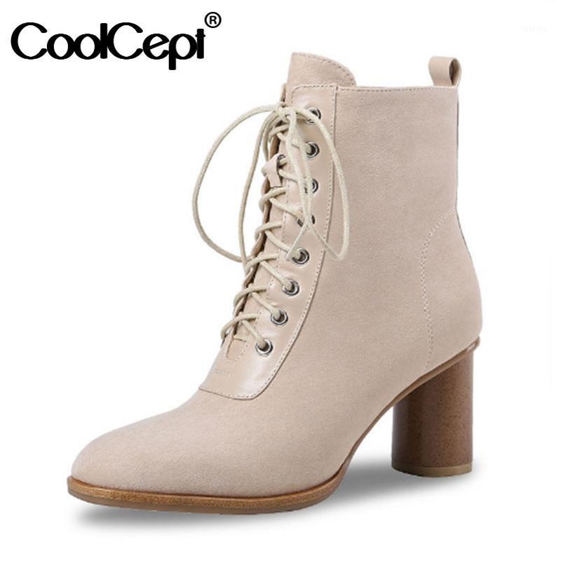 CoolCept Real Leather Women Ankle Boots Fashion Solid Color Thick Heel Shoes Women Square Heel Casual Mujer Footwear Size 34-401, Ivory-fur
CoolCept Real Leather Women Ankle Boots Fashion Solid Color Thick Heel Shoes Women Square Heel Casual Mujer Footwear Size 34-401, Ivory-fur