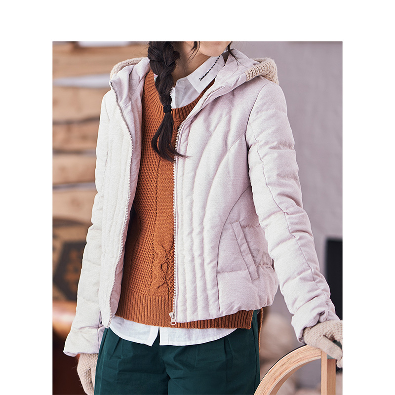 INMAN Winter New Arrival Hooded Warm Windproof Casual Slim Short Down Jacket Women Down Coat 201019