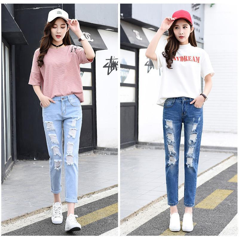 High Waist Boyfriend Jeans for Women 2020 New Spring Summer Loose Cotton Ripped Hole Blue Denim Straight Pant Plus Size1
High Waist Boyfriend Jeans for Women 2020 New Spring Summer Loose Cotton Ripped Hole Blue Denim Straight Pant Plus Size1
