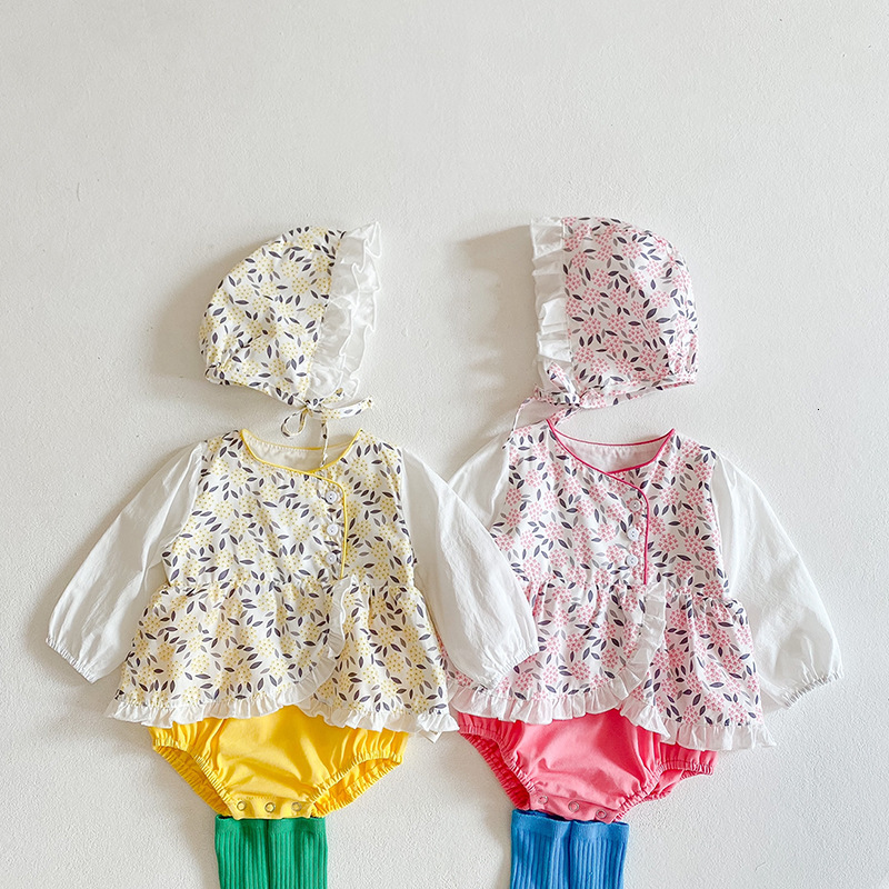 2021 New Girl Bodysuit Long Sleeve Cute Floral Print Spring Autumn Kids Clothes Baby Girls Jumpsuit with Hat S1mg, 22002yellow
2021 New Girl Bodysuit Long Sleeve Cute Floral Print Spring Autumn Kids Clothes Baby Girls Jumpsuit with Hat S1mg, 22002yellow