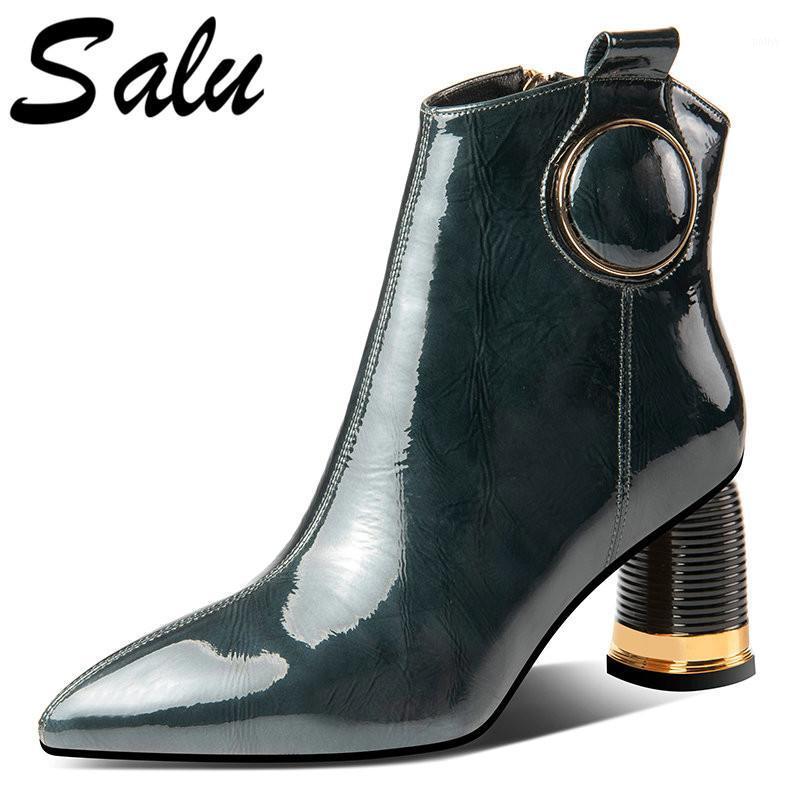 Salu Women Genuine Leather Short Rivets Motorcycle Boots Sexy Round Toe Leather Ladies Shoes Woman Basic Boots1, Green
Salu Women Genuine Leather Short Rivets Motorcycle Boots Sexy Round Toe Leather Ladies Shoes Woman Basic Boots1, Green