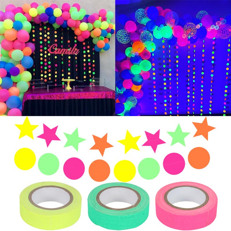 1pcs Neon Tape paper garland dot/star ornaments hanging decoration Glow in the dark luminous tape Birthday Party Christmas Decor
1pcs Neon Tape paper garland dot/star ornaments hanging decoration Glow in the dark luminous tape Birthday Party Christmas Decor