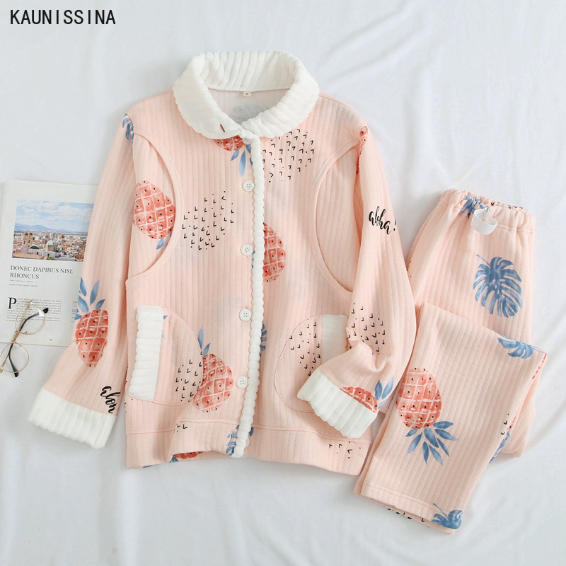 Women Autumn Winter Pajamas Sets Looungewear Maternity Postpartum Nursing Home Clothes Suit Long Sleeve Pocket Female Sleepwear, White
Women Autumn Winter Pajamas Sets Looungewear Maternity Postpartum Nursing Home Clothes Suit Long Sleeve Pocket Female Sleepwear, White