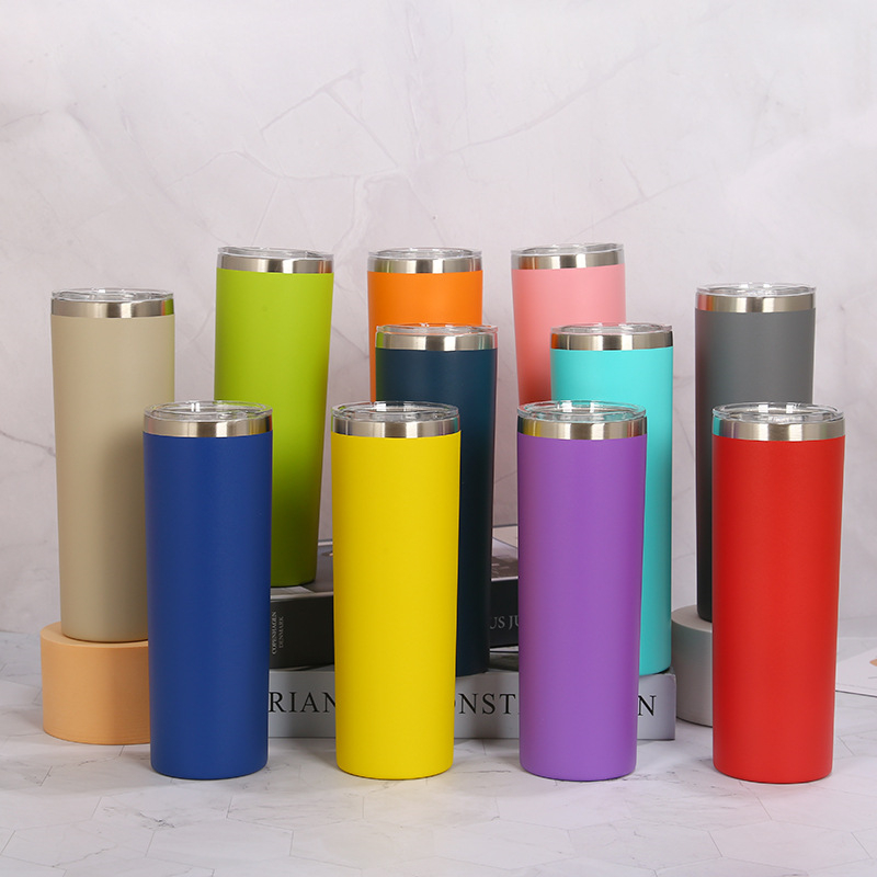 20colors Tumblers 20oz skinny coffee cup powder coated stainless steel vacuum insulated coffee-cup sippy bottle with lid T3I51681
20colors Tumblers 20oz skinny coffee cup powder coated stainless steel vacuum insulated coffee-cup sippy bottle with lid T3I51681