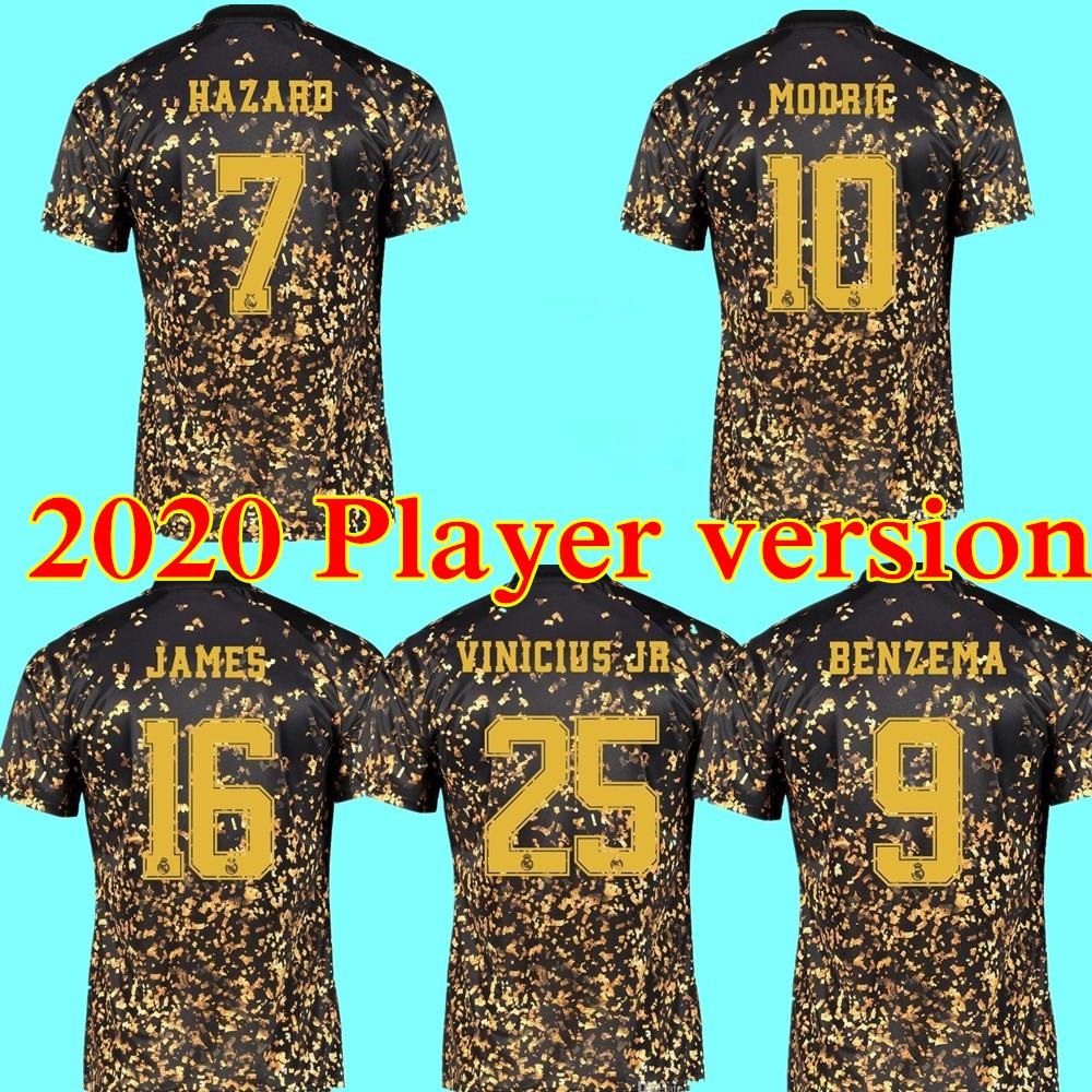 2020 Limited Edition Player Version Soccer Jerseys 19 20 Real Madrid Special-Edition 4th Soccer shirt 7 Hazard 8 KROOS Football uniform, Black;yellow
2020 Limited Edition Player Version Soccer Jerseys 19 20 Real Madrid Special-Edition 4th Soccer shirt 7 Hazard 8 KROOS Football uniform, Black;yellow