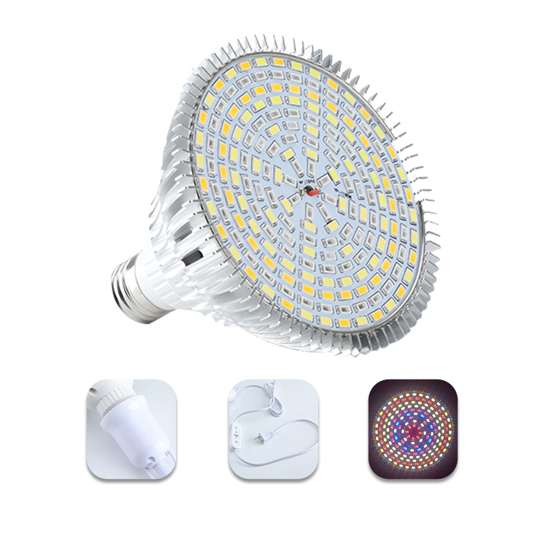 LED 180W Plant lights Full Spectrum Timing 184leds Grow Light Bulbs Flower Veg Growtent Growing Phyto Lamp Indoor Greenhouse Planter tent ing er
