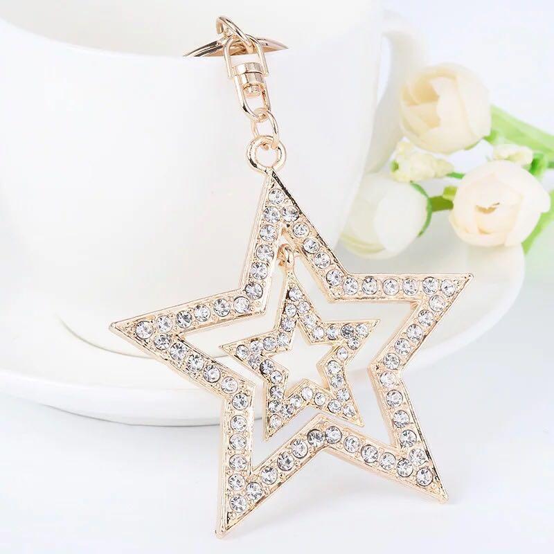 New delicate hollow five-pointed star key chain crystal stars bag car ornaments pendant creative metal stars key chains keyring1
New delicate hollow five-pointed star key chain crystal stars bag car ornaments pendant creative metal stars key chains keyring1