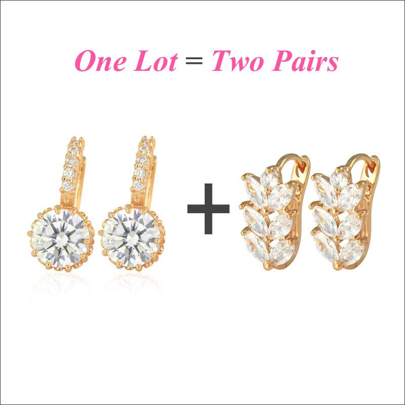2Pair/Lot Quality Crystals Hoop Earrings Gold Earcuff Women Costume Jewelry Accessories Valentine Day Gift Kolczyki E0815 E0411
2Pair/Lot Quality Crystals Hoop Earrings Gold Earcuff Women Costume Jewelry Accessories Valentine Day Gift Kolczyki E0815 E0411