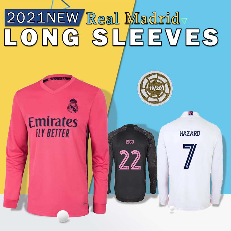 2021 Jerseys Real Madrid Long sleeves HAZARD MODRIC JOVIC RODRYGO VINICIUS JR BENZEMA SERGIO RAMOS Custom 20 21 Man Football Shirt, Black;yellow
2021 Jerseys Real Madrid Long sleeves HAZARD MODRIC JOVIC RODRYGO VINICIUS JR BENZEMA SERGIO RAMOS Custom 20 21 Man Football Shirt, Black;yellow