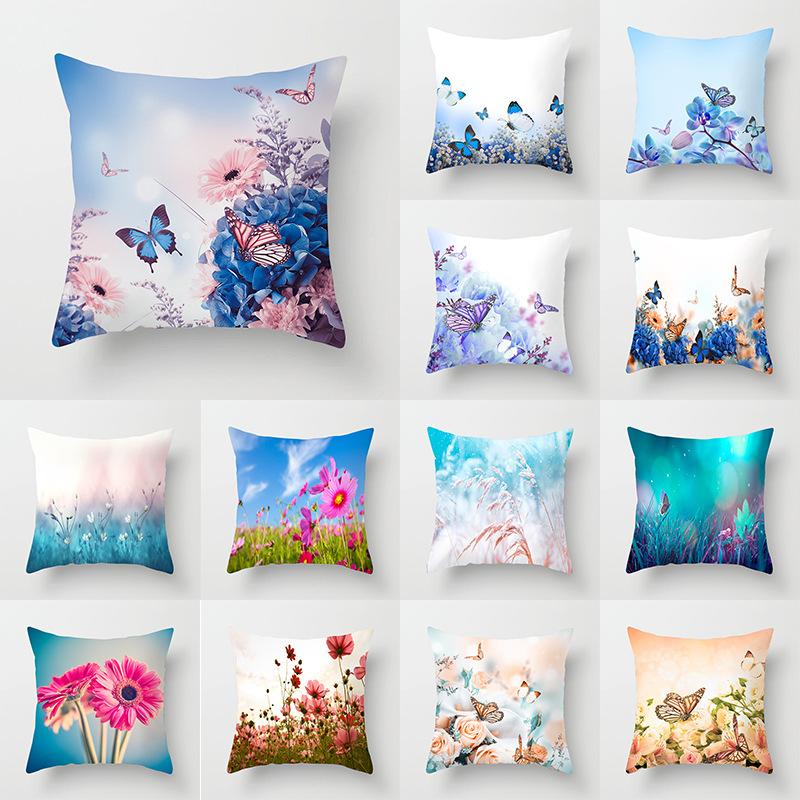New Beautiful Butterfly Flowers Cushion Covers Rose Pink Blue Sky Pillow Cover Decorative Christmas Pillow Cover for Couch Sofa, Drd346-2
New Beautiful Butterfly Flowers Cushion Covers Rose Pink Blue Sky Pillow Cover Decorative Christmas Pillow Cover for Couch Sofa, Drd346-2