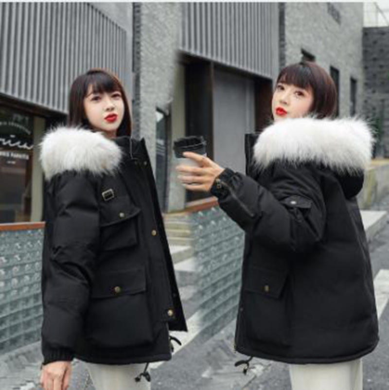 Wholesale women's short new loose large fur collar loose tooling pie overcoming down padded jacket, Blue
Wholesale women's short new loose large fur collar loose tooling pie overcoming down padded jacket, Blue