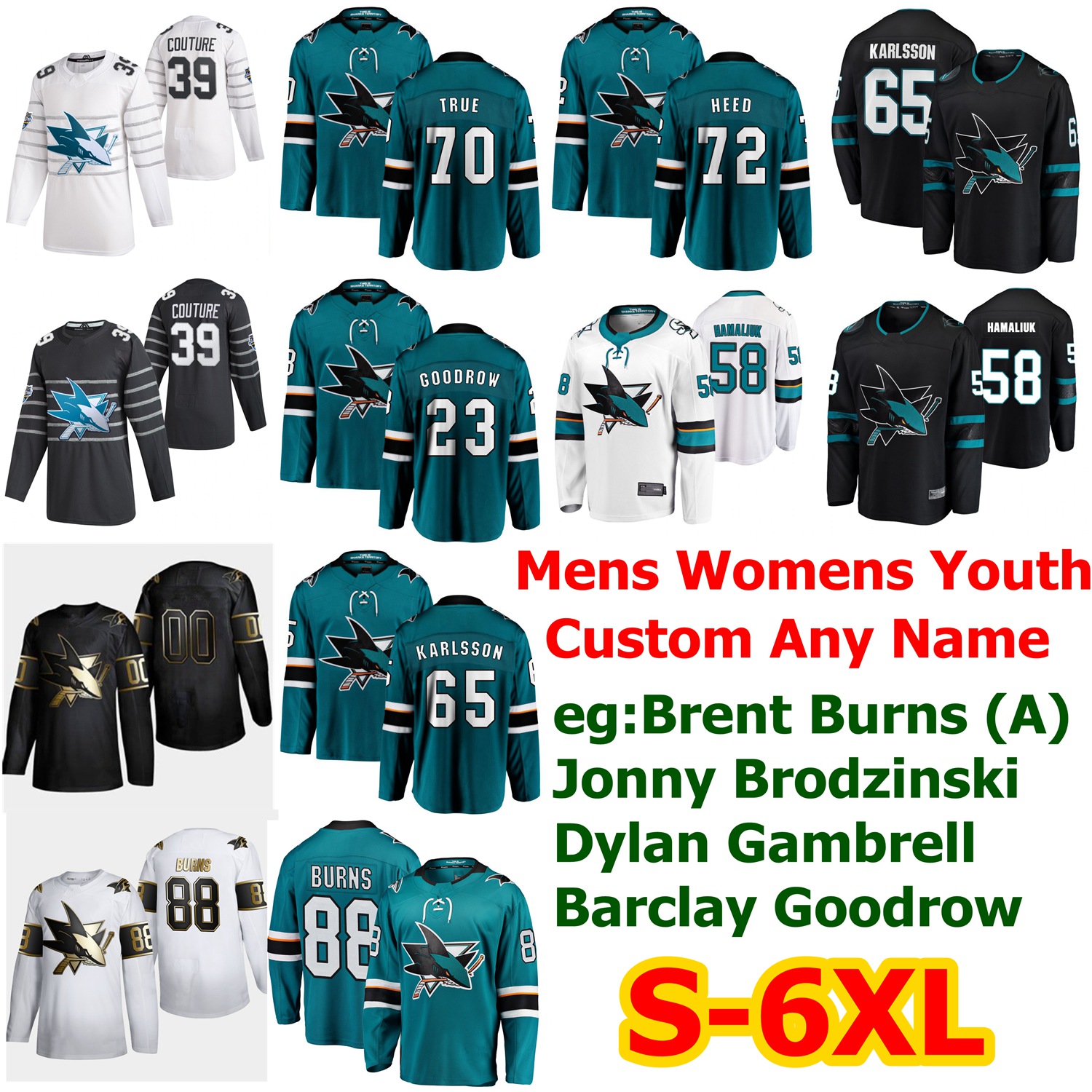 S-6XL Golden Edition San Jose Sharks Jerseys 11 Stefan Noesen Alexander True Devan Dubnyk Joe Pavelski Barclay Goodrow Hockey Jerseys Custom, Men's black alternate
S-6XL Golden Edition San Jose Sharks Jerseys 11 Stefan Noesen Alexander True Devan Dubnyk Joe Pavelski Barclay Goodrow Hockey Jerseys Custom, Men's black alternate