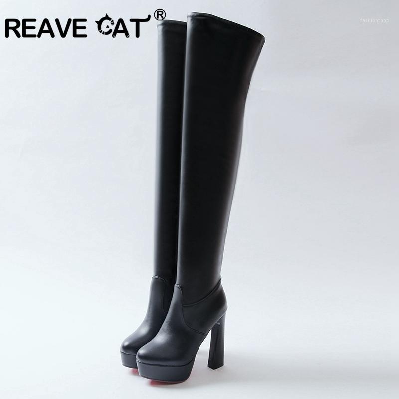 REAVE CAT Women over the knee boot Autumn winter Flock Super high heel boot Round toe Woman shoes Platforms Long high boots A8531, Black
REAVE CAT Women over the knee boot Autumn winter Flock Super high heel boot Round toe Woman shoes Platforms Long high boots A8531, Black