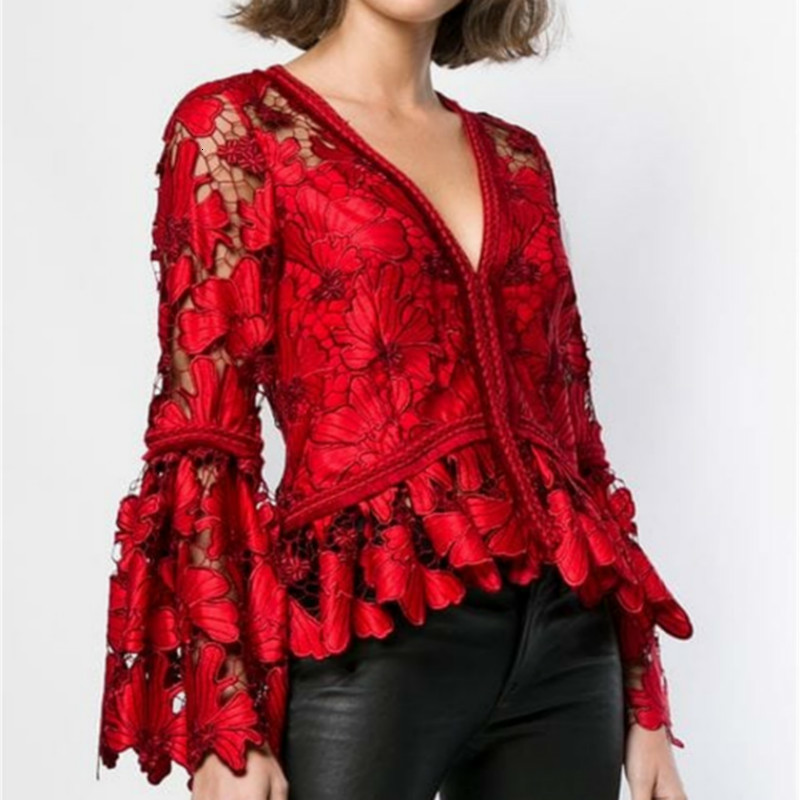 New Women' Deep Sexy Fashion Rent Blouses Decorated on v Out Luxury Ruffles Ladies Club Ladies'party Party Shirts Top Quality Xxcu, Red.
New Women' Deep Sexy Fashion Rent Blouses Decorated on v Out Luxury Ruffles Ladies Club Ladies'party Party Shirts Top Quality Xxcu, Red.
