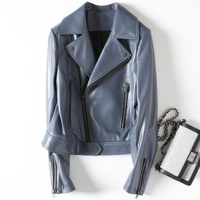 100% Genuine Leather Jacket Slim Cool Lady PU Zipper Femme Shearling Jacket Women Baranica HQ18-CJX1811A Lxr11, Brown
100% Genuine Leather Jacket Slim Cool Lady PU Zipper Femme Shearling Jacket Women Baranica HQ18-CJX1811A Lxr11, Brown