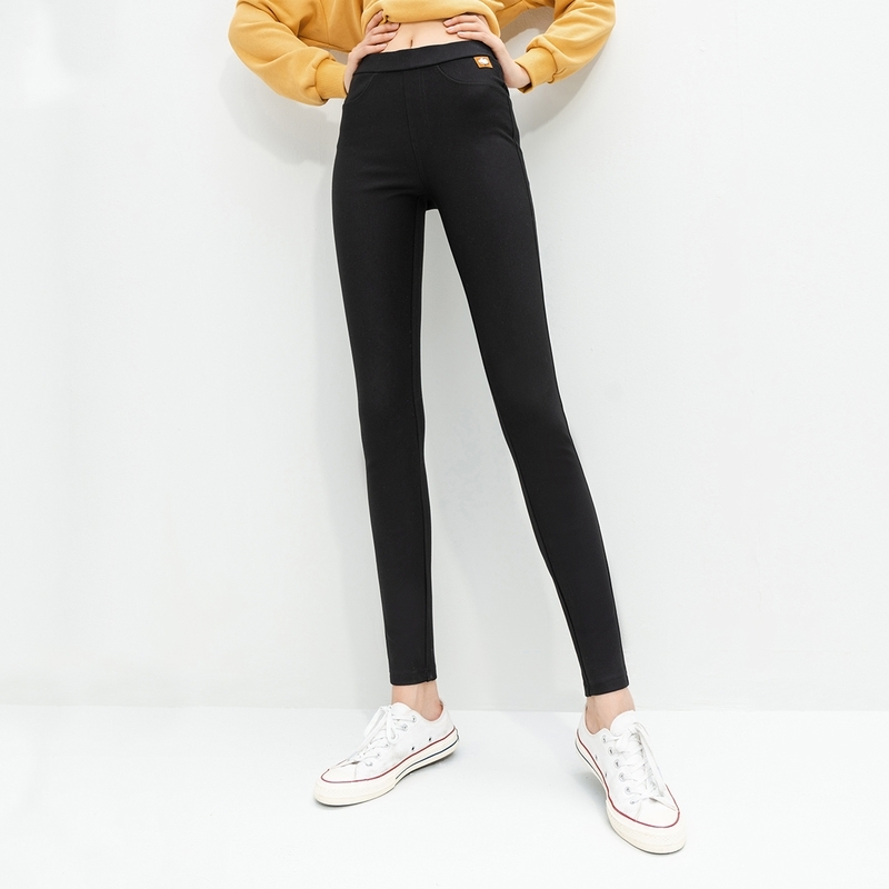 INMAN Winter New Arrivals Black Long Slim Fit High Waist Elastic Relax Women's Trousers 201111
