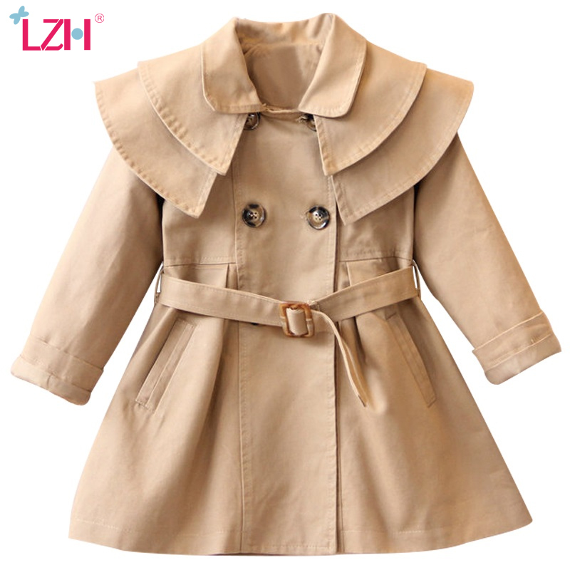 LZH Baby Girls Jacket 2020 Autumn Winter Jacket For Girls Trench Coat Kids Outerwear Coat For Boys Jacket Children Windbreaker LJ200828