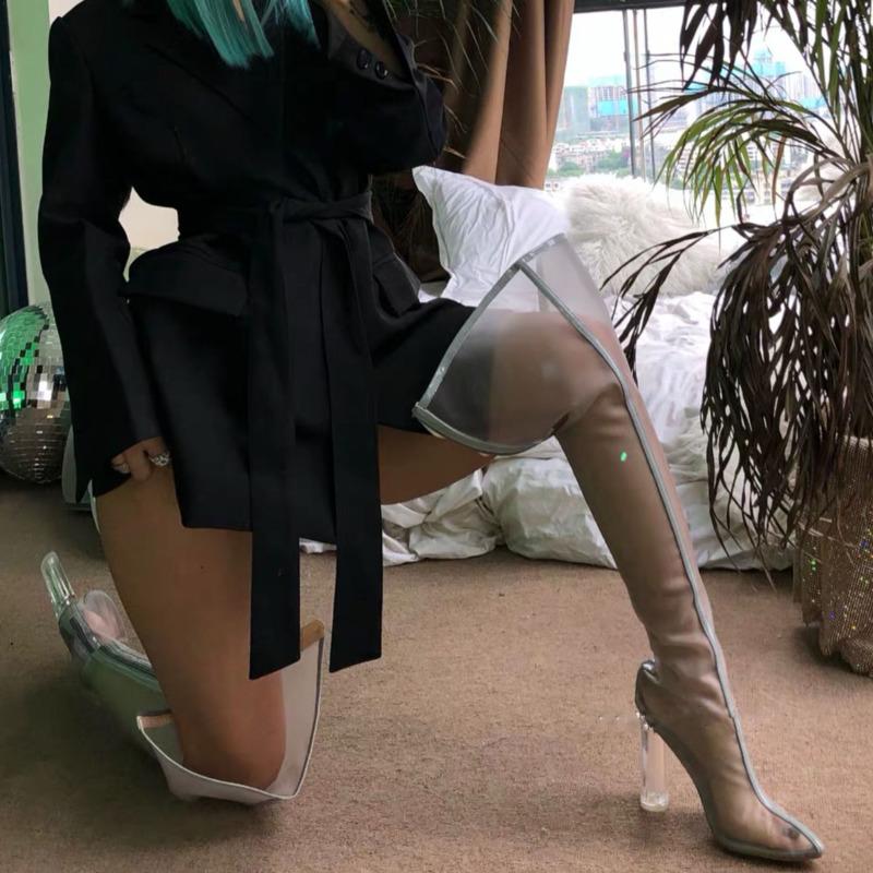 DEAT 2021 New Spring And Summer Fashion Casual Thick Heel Knee High Mesh Transparent Cool Boots Women's Shoes SH541, Gray
DEAT 2021 New Spring And Summer Fashion Casual Thick Heel Knee High Mesh Transparent Cool Boots Women's Shoes SH541, Gray