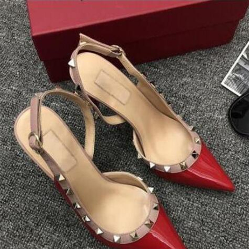 women 2020 high heels sandals wedding shoes Patent Leather rivets Sandals Women Studded Strappy Dress Shoes v high heel Shoes
women 2020 high heels sandals wedding shoes Patent Leather rivets Sandals Women Studded Strappy Dress Shoes v high heel Shoes