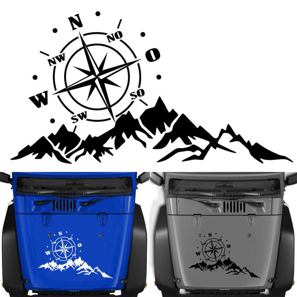 New Sticker Reflective Mountain Tree Vehicle Decal Off-road Caravan Car Styling Decoration Accessories Fast delivery CSV