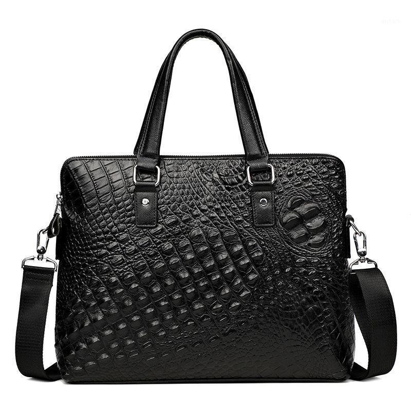 Men Crocodile Pattern Briefcase Bag Cowhide Leather Man Business Bag Shoulder Messenger Men laptop fashion totes handbag1, Black88201
Men Crocodile Pattern Briefcase Bag Cowhide Leather Man Business Bag Shoulder Messenger Men laptop fashion totes handbag1, Black88201
