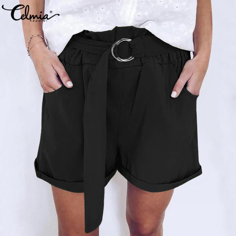 Fashion Women High Waist Shorts Celmia 2020 Summer Casual Vintage Solid Shorts Belted Loose Pockets Plus Size 5XL, Black
Fashion Women High Waist Shorts Celmia 2020 Summer Casual Vintage Solid Shorts Belted Loose Pockets Plus Size 5XL, Black