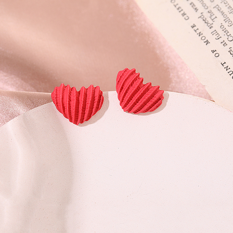 S2683 Fashion Jewelry S925 Silver Post Rose Red Heart Earrings Cute Heart Stud Earrings
S2683 Fashion Jewelry S925 Silver Post Rose Red Heart Earrings Cute Heart Stud Earrings