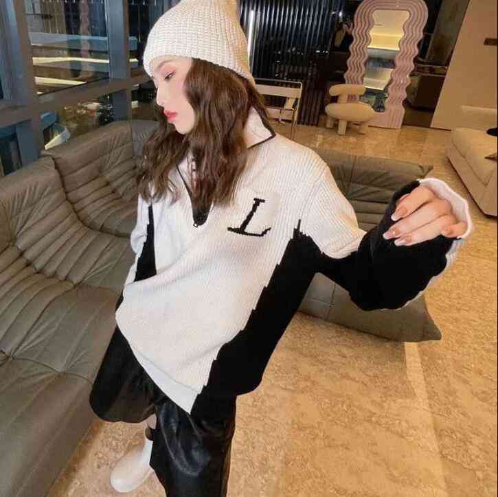 Women's Sweaters autumn fashion 21 designer high quality women's sweater neck zipper men's high-end knitted wool long sleeve black and white double color UBKD, Customize
Women's Sweaters autumn fashion 21 designer high quality women's sweater neck zipper men's high-end knitted wool long sleeve black and white double color UBKD, Customize