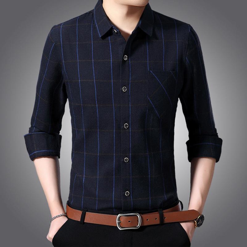 2020 Spring New Long-sleeved Shirt Men's Casual Plaid Lapel Shirt Fashion Korean Tide Mens Casual Shirts, Gray
2020 Spring New Long-sleeved Shirt Men's Casual Plaid Lapel Shirt Fashion Korean Tide Mens Casual Shirts, Gray