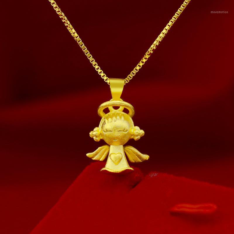 Angel Pendant Necklace Yellow Gold Filled Fashion Womens Clavicle Chain Sweet Girls Gift1
Angel Pendant Necklace Yellow Gold Filled Fashion Womens Clavicle Chain Sweet Girls Gift1
