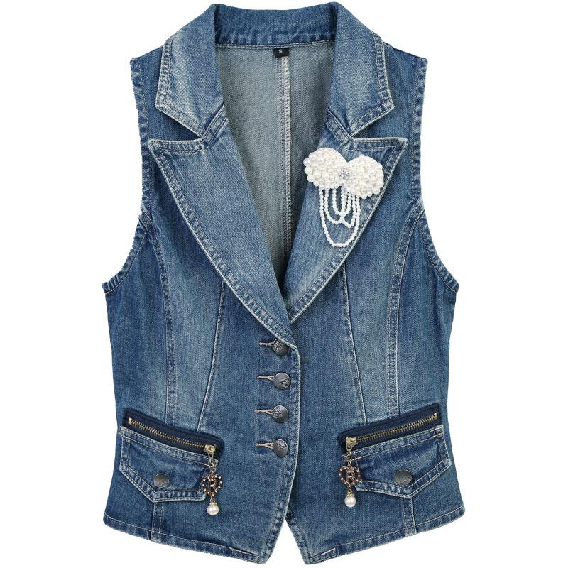 Denim Vest Women 2020 Fashion Spring Autumn Slim Sleeveless Vest Short Outerwear Solid Casual Female Jeans Jacket Waistcoats, Blue
Denim Vest Women 2020 Fashion Spring Autumn Slim Sleeveless Vest Short Outerwear Solid Casual Female Jeans Jacket Waistcoats, Blue