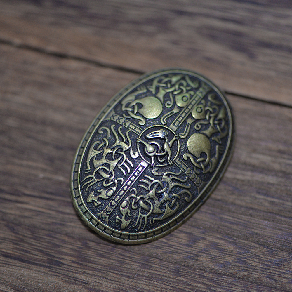 LANGHONG 10pcs Norse Viking Brooch Amulet fibula Brooches Sweden Scandinavian Viking brosch jewelry Talisman 201009