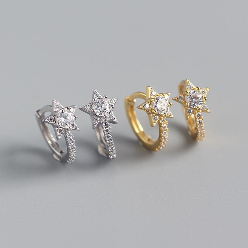 Hoop & Huggie Real 925 Sterling Silver Zircon Star Earrings For Fashion Women INS Fine Jewelry 18k Gold Bohemian Minimalist Accessories
Hoop & Huggie Real 925 Sterling Silver Zircon Star Earrings For Fashion Women INS Fine Jewelry 18k Gold Bohemian Minimalist Accessories